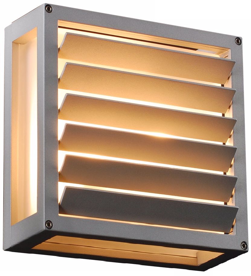 Moritz 9 3/4" Square Silver Outdoor Wall Light