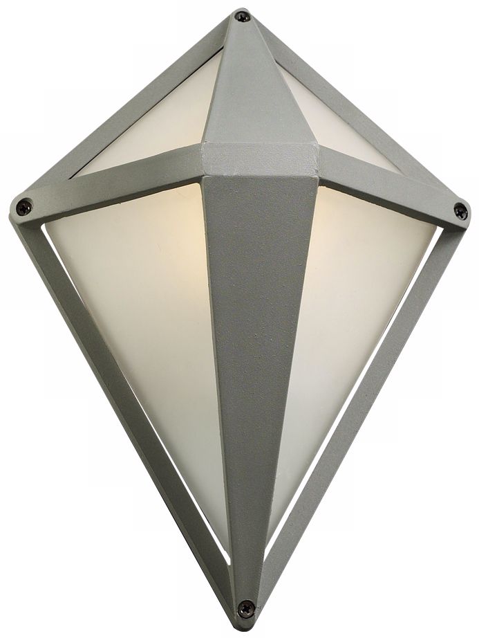 Aeros Diamond 12" High Silver Outdoor Wall Light