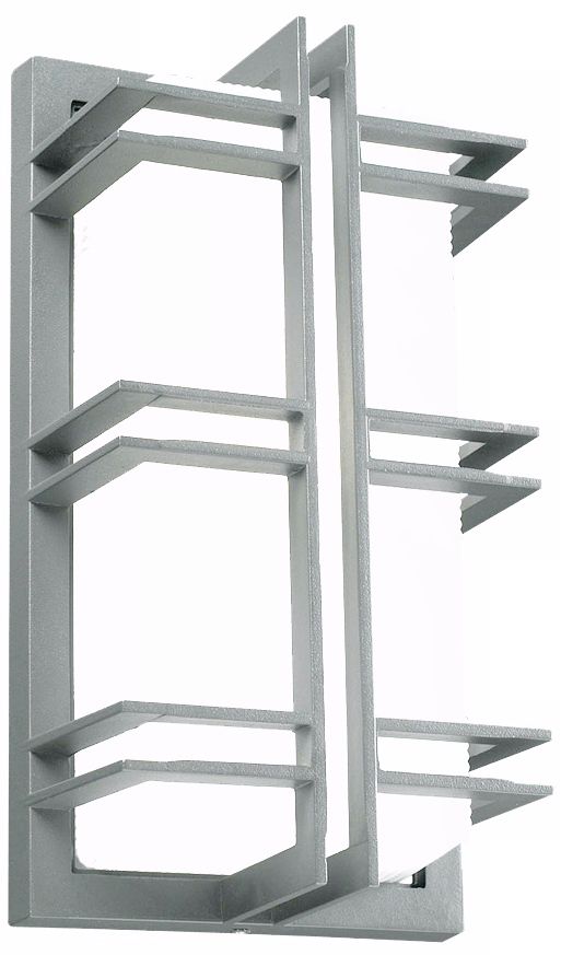 Gulf 13 1/4" High Frost Glass Silver Outdoor Wall Light