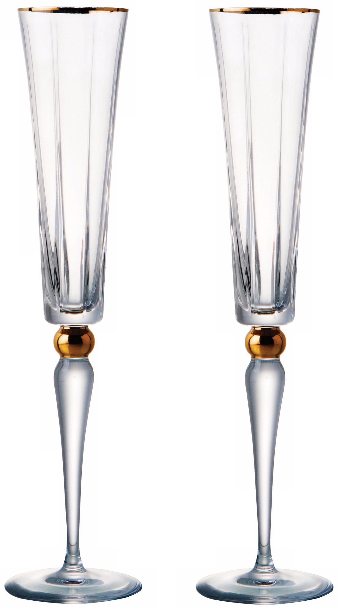 Elmsford Collection Set of 2 Crystal Champagne Flutes
