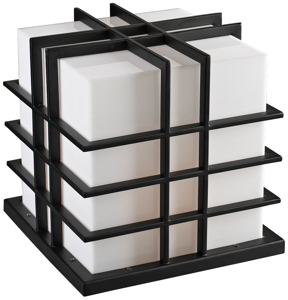 Amore Opal 12" Square Bronze Outdoor Post Light