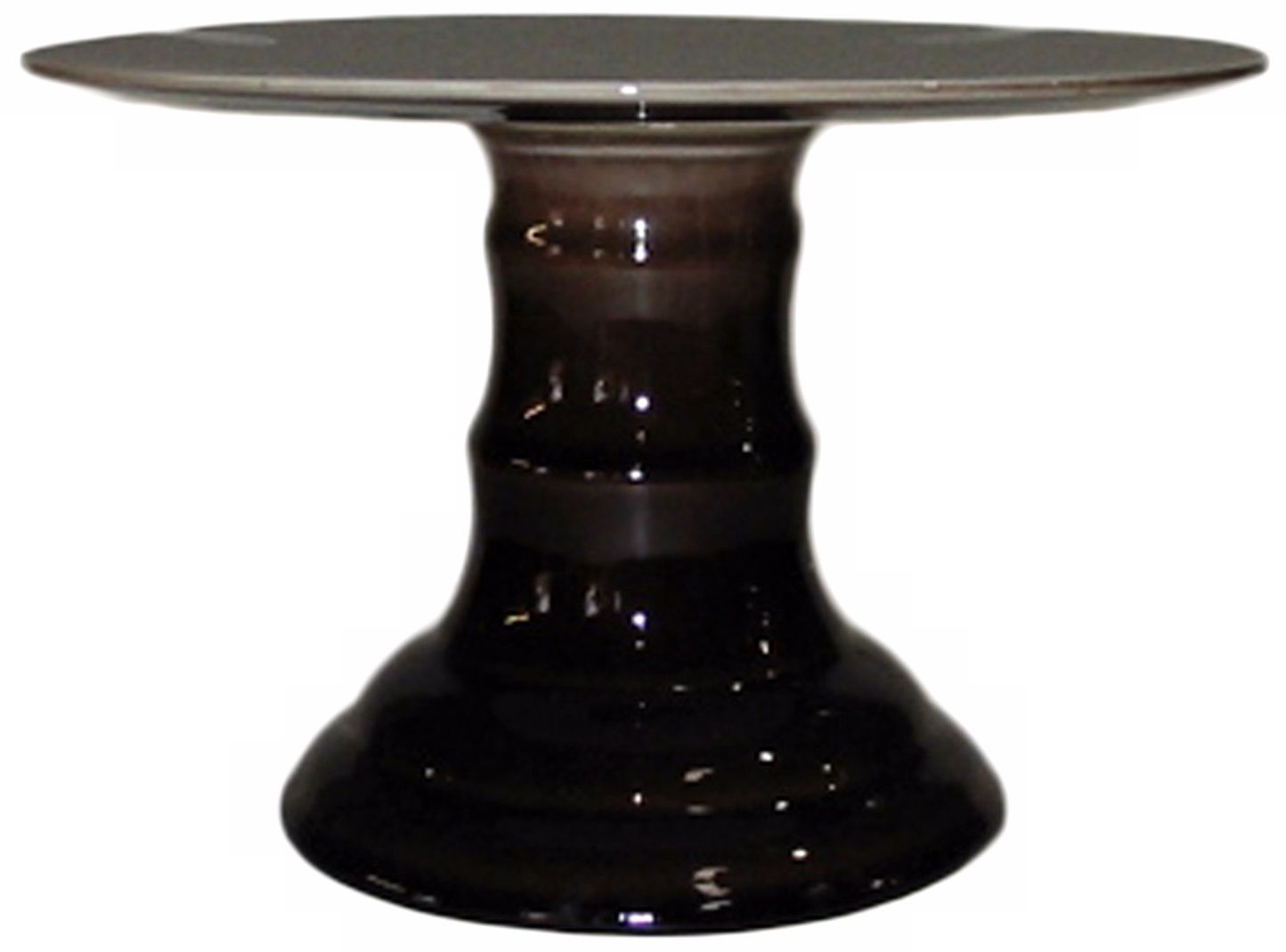 Parisian Footed Small Brown Cake Plate