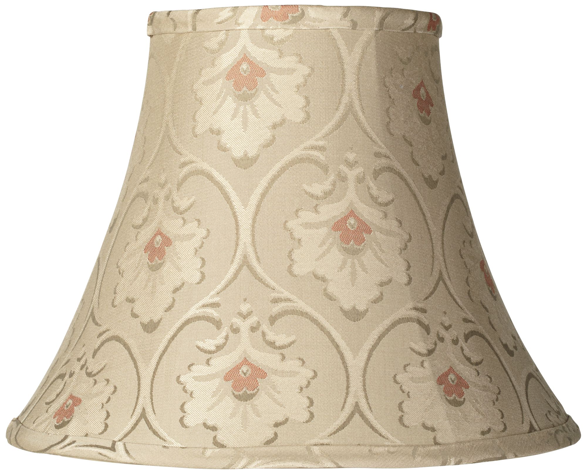 Buttonwood Taupe Floral Bell Shade 7x14x11 (Spider)
