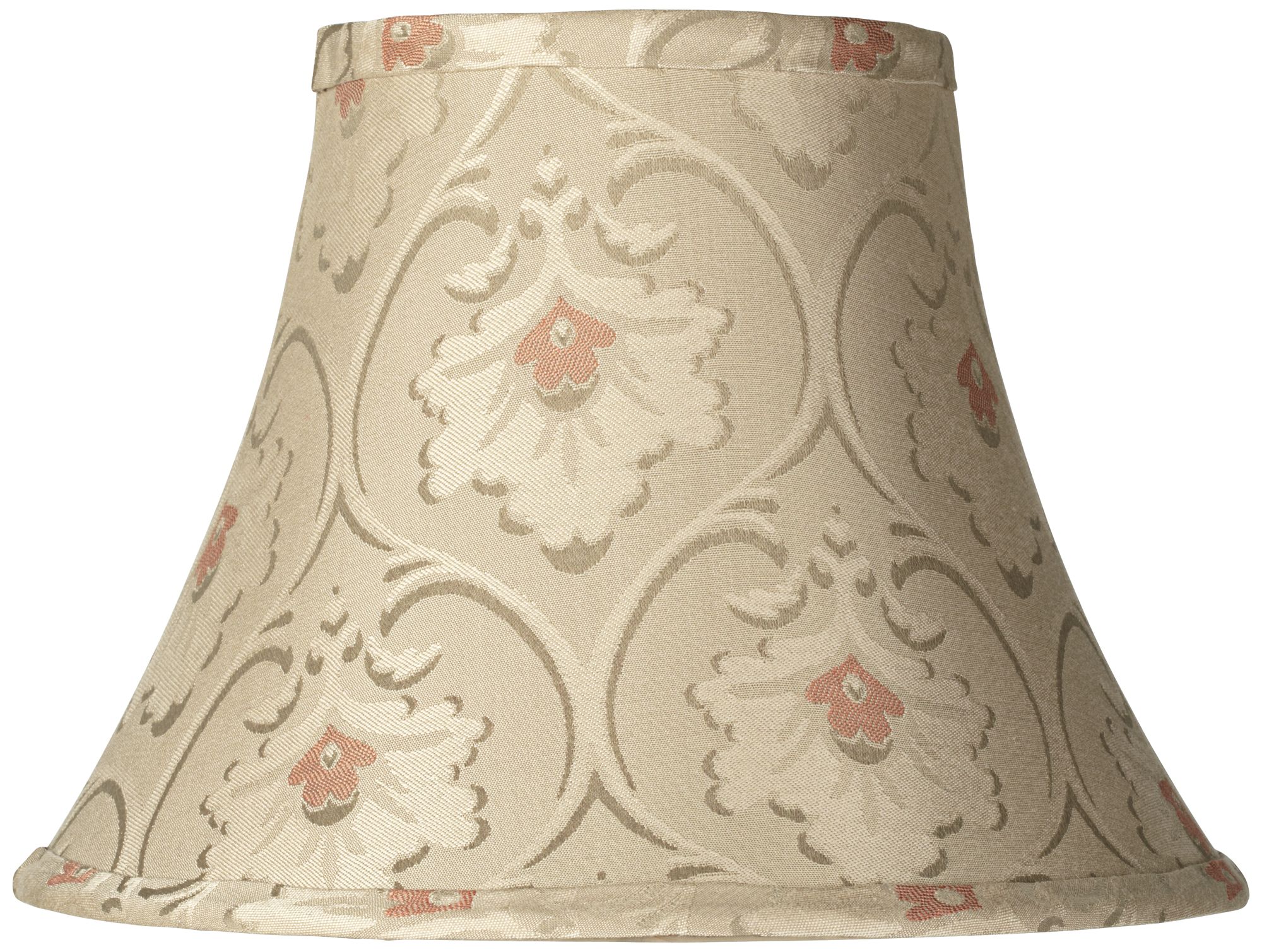 Buttonwood Taupe Floral Bell Shade 6x12x9 (Spider)