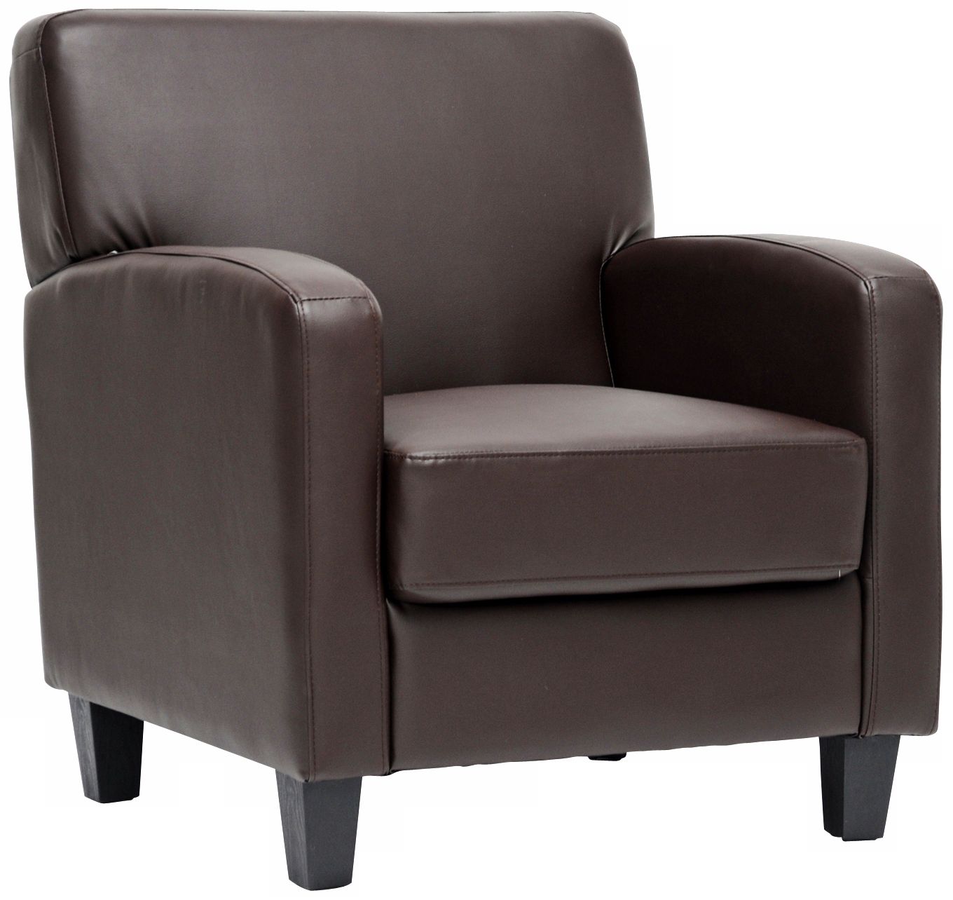 Shindler Brown Faux Leather Club Chair