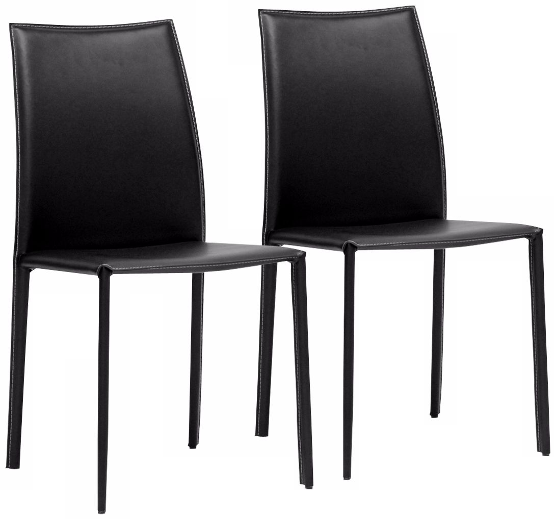 Set of 2 Claudio Black Dining Chairs