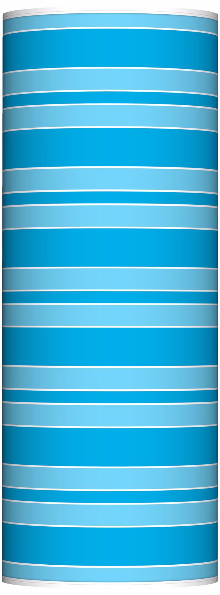 Sky Blue Bold Stripe Ovo Floor Lamp