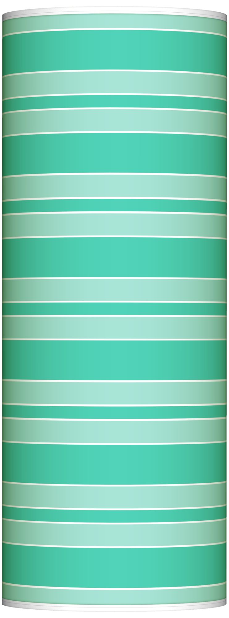 Turquoise Bold Stripe Ovo Floor Lamp