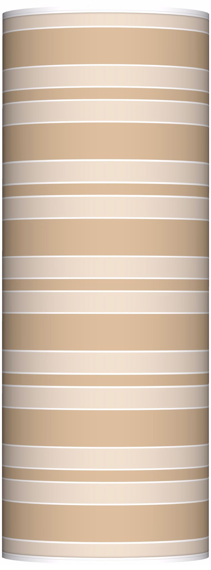 Colonial Tan Bold Stripe Ovo Floor Lamp