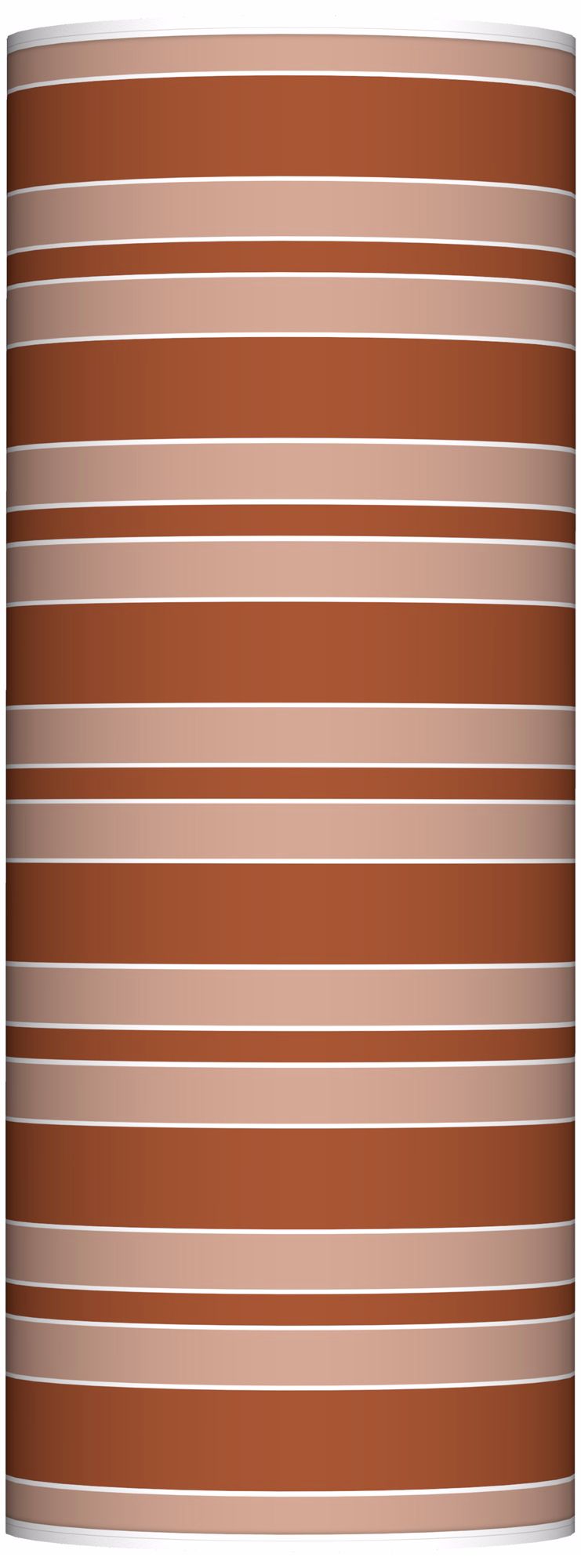 Fawn Brown Bold Stripe Ovo Floor Lamp