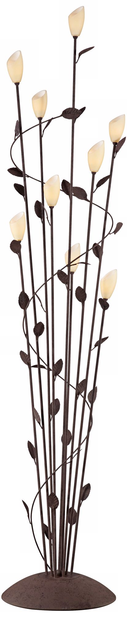 Arbor Twisted Vine 9-Light Rust Floor Lamp