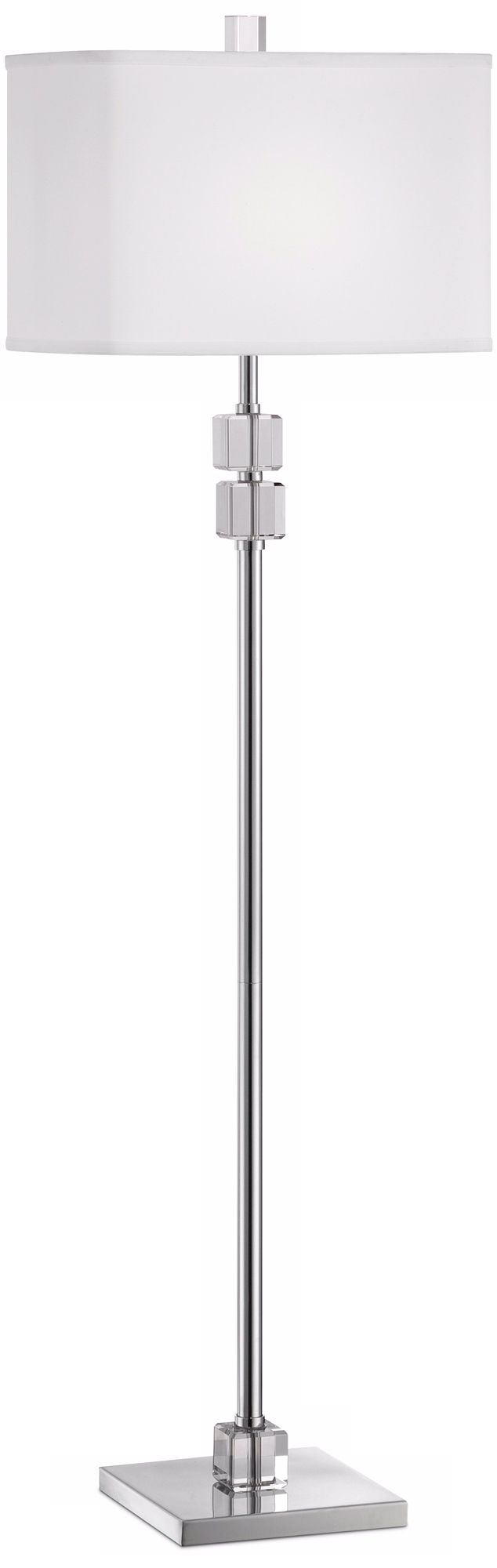 Vienna Full Spectrum Penthouse Crystal and Chrome Floor Lamp