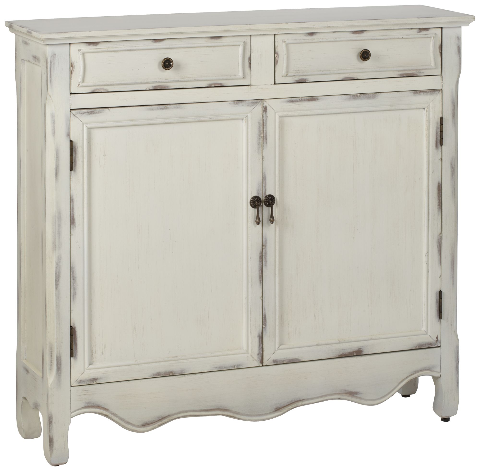 Heidi Hand-Painted Distressed Cream Cupboard