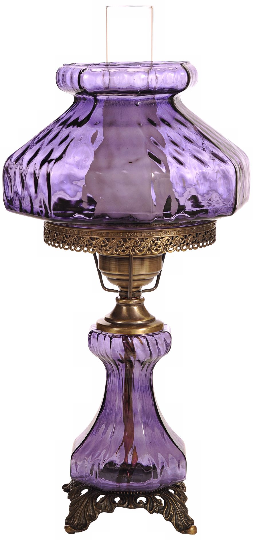 Large Grape Rhombus Night Light Hurricane Table Lamp
