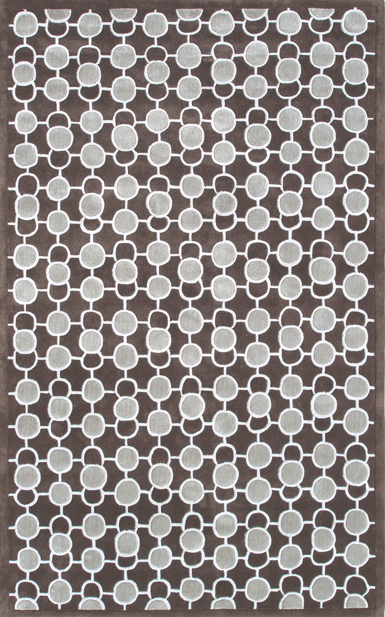 Ecconox 72352 Luna Grey and Brown Area Rug