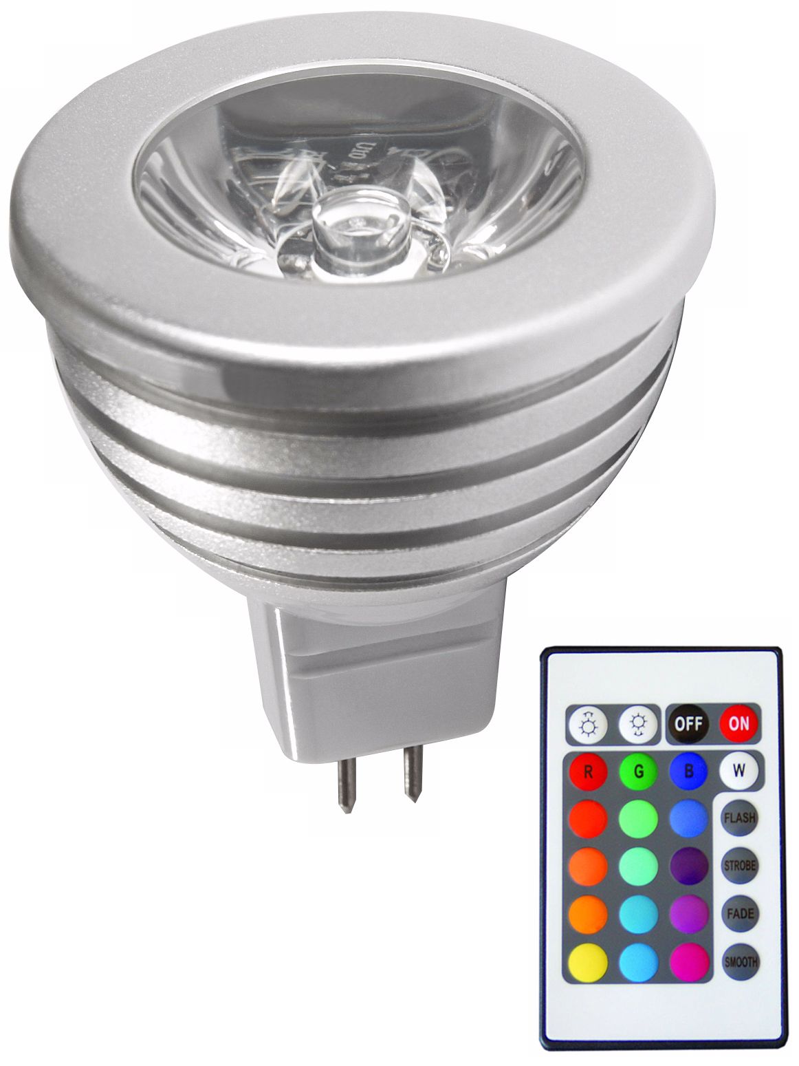 2-Watt Color Changing MR16 LED Bulb With Remote