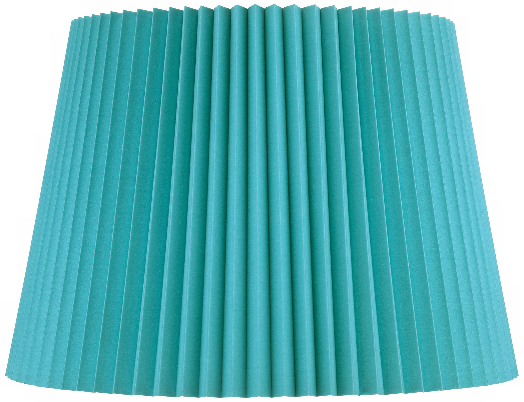 Winter White Turquoise Pleat Ovo Table Lamp