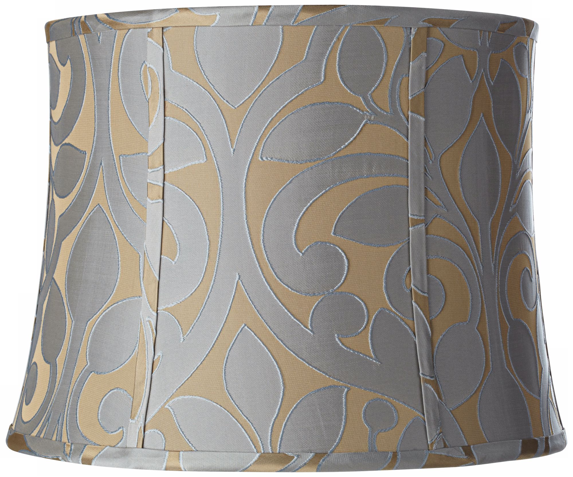Requisite Gray Lillian Floral Ovo Table Lamp