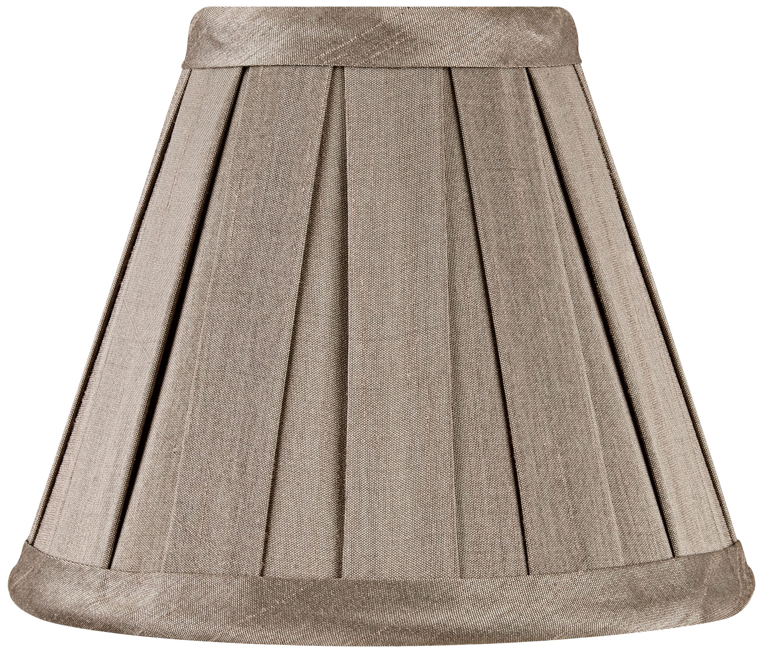 Pleated Gray Faux Silk Mini Shade 3x6x5 (Clip-On)