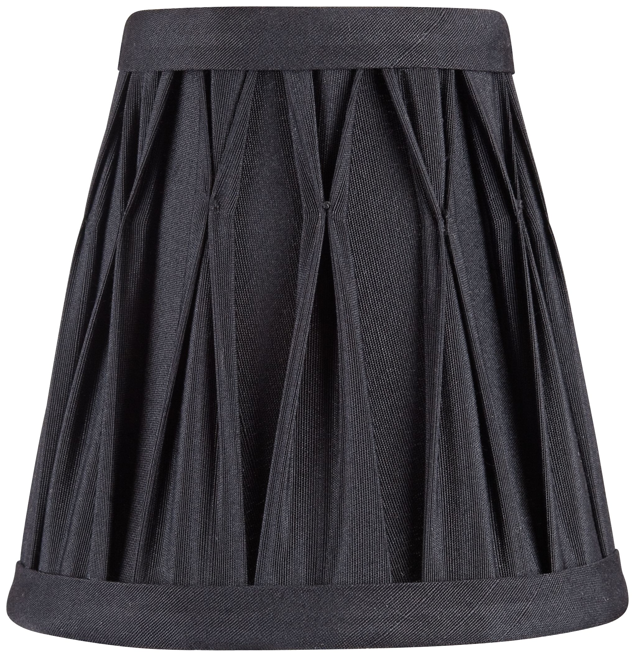 Pinch Pleat Black Mini Shade 3x5x5 (Clip-On)