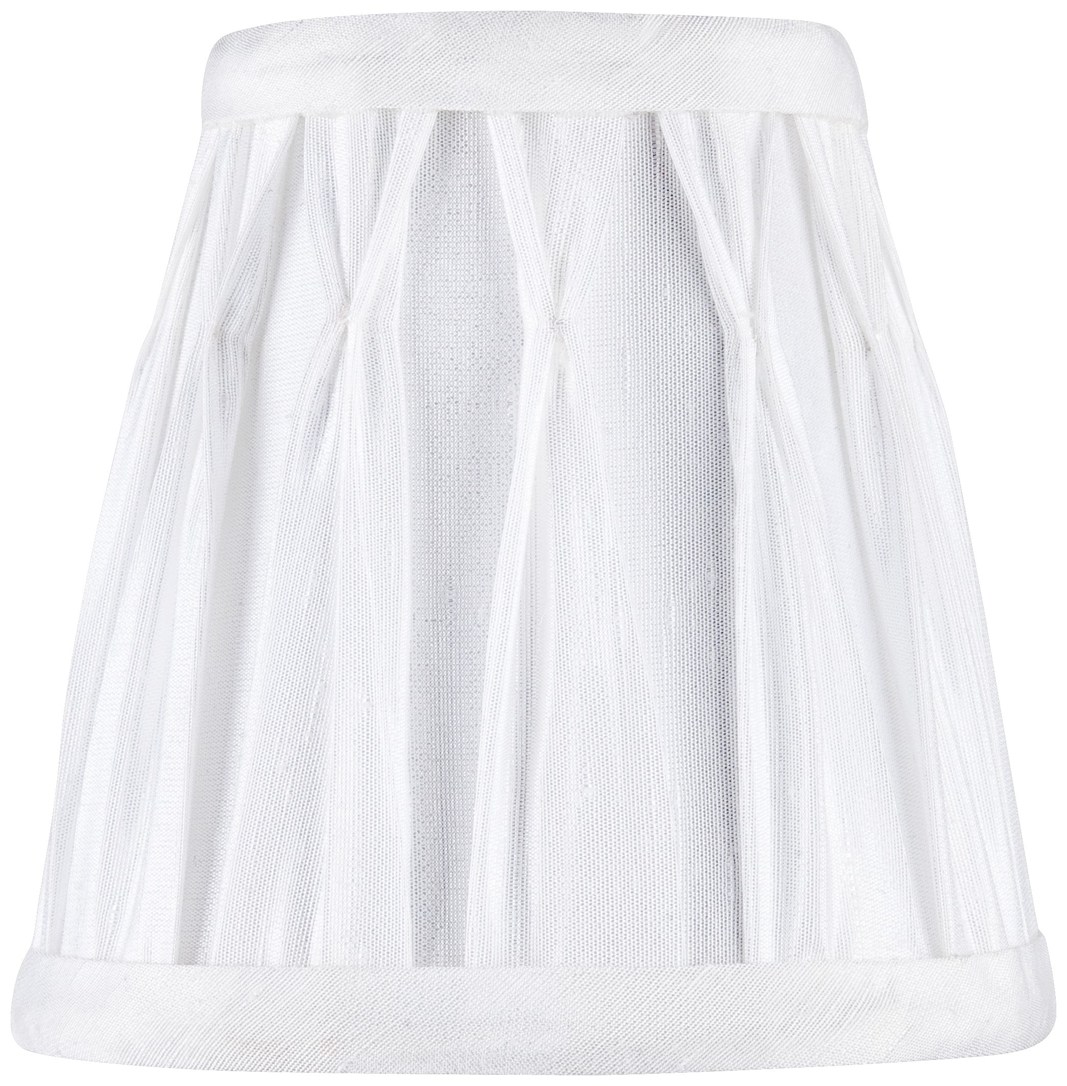 Pinch Pleat White Mini Shade 3x5x5 (Clip-On)