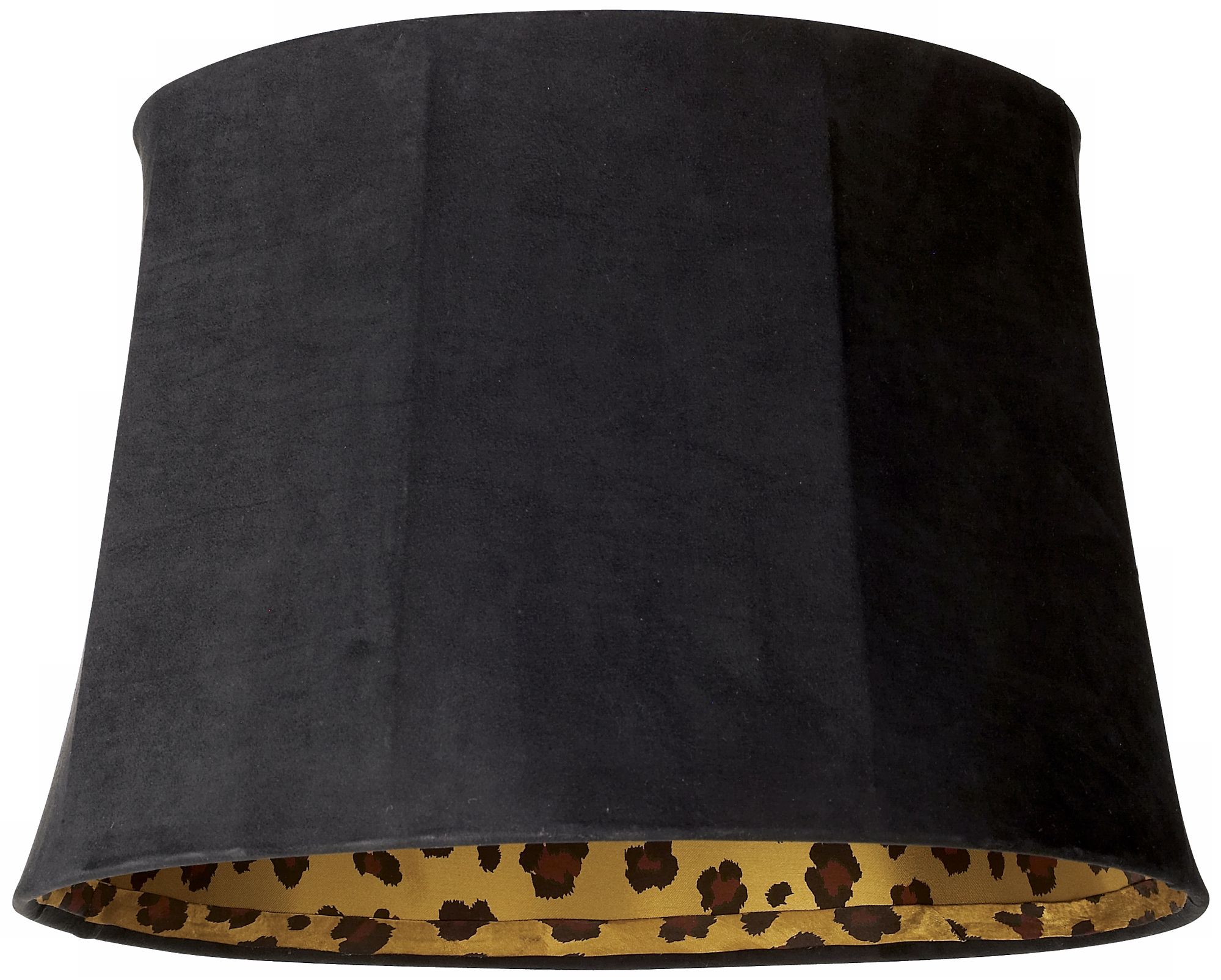 Rugged Brown Black Faux Suede Shade Ovo Table Lamp