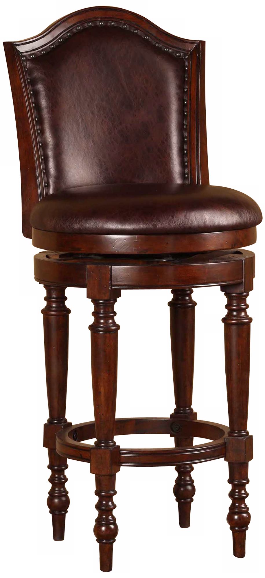 Hillsdale Barcelona Brown Cherry Swivel Bar Stool