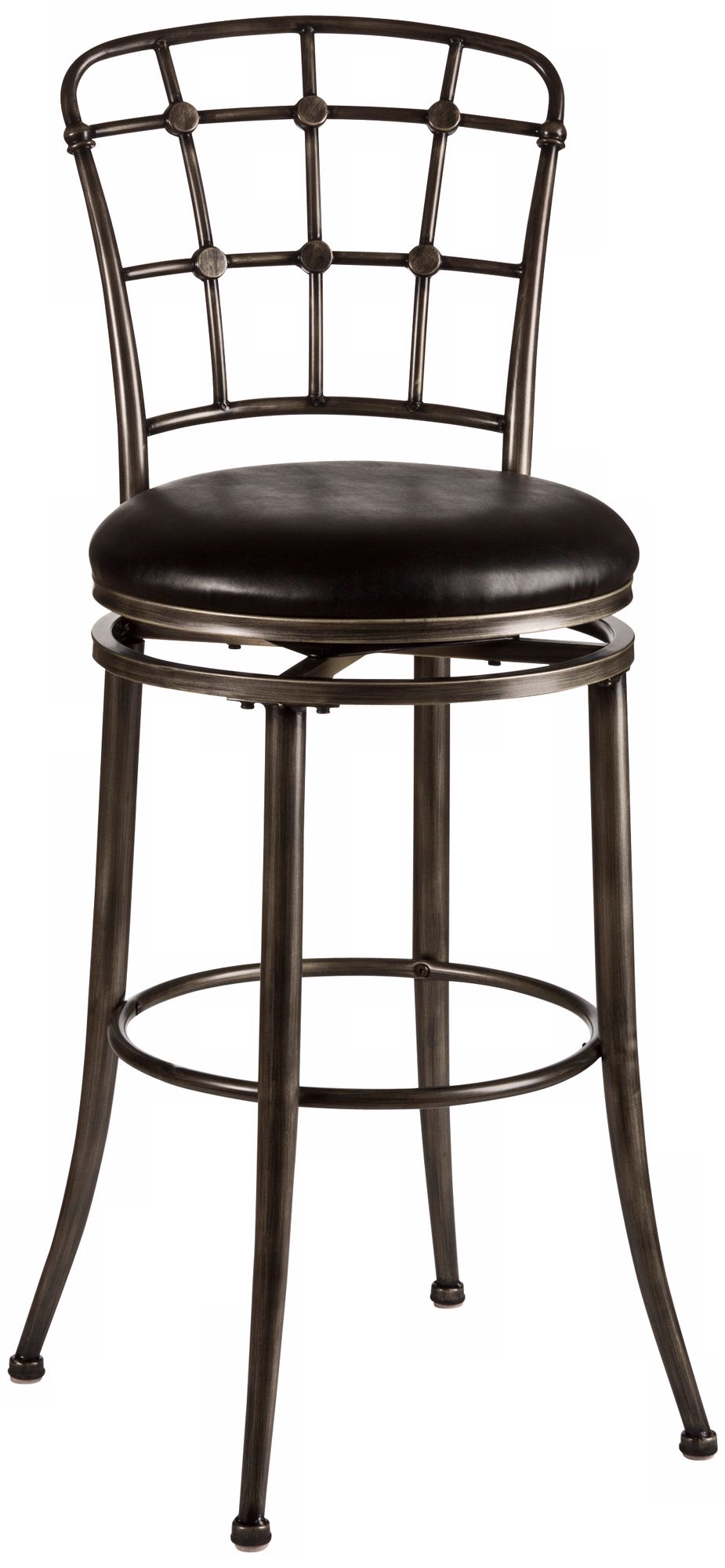 Hillsdale Claymont Swivel Black Pewter Bar Stool