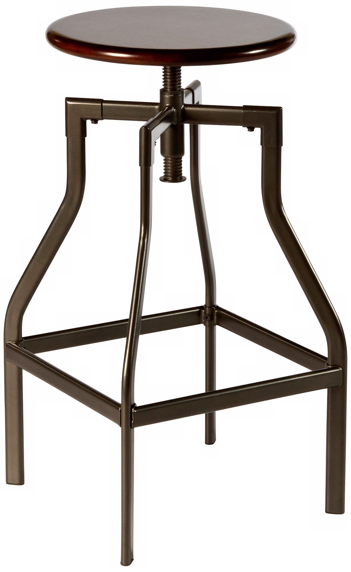 Hillsdale Cyprus Adjustable Backless Cherry Stool