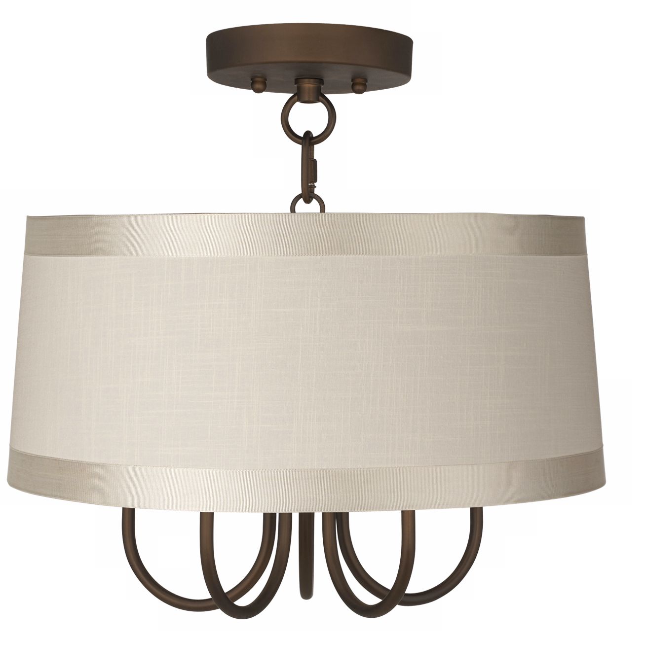 Wynwood 16" Wide Ceiling Light with Off-White Drum Shade