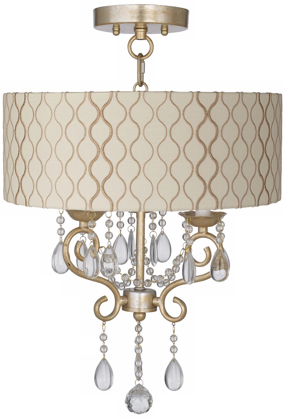 Conti 14" Wide Ceiling Light with Hourglass Shade