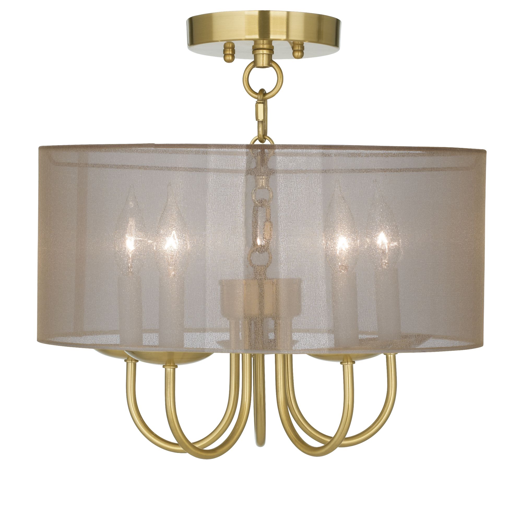 Wynwood Gold 16" Wide Sheer Gold Ceiling Light