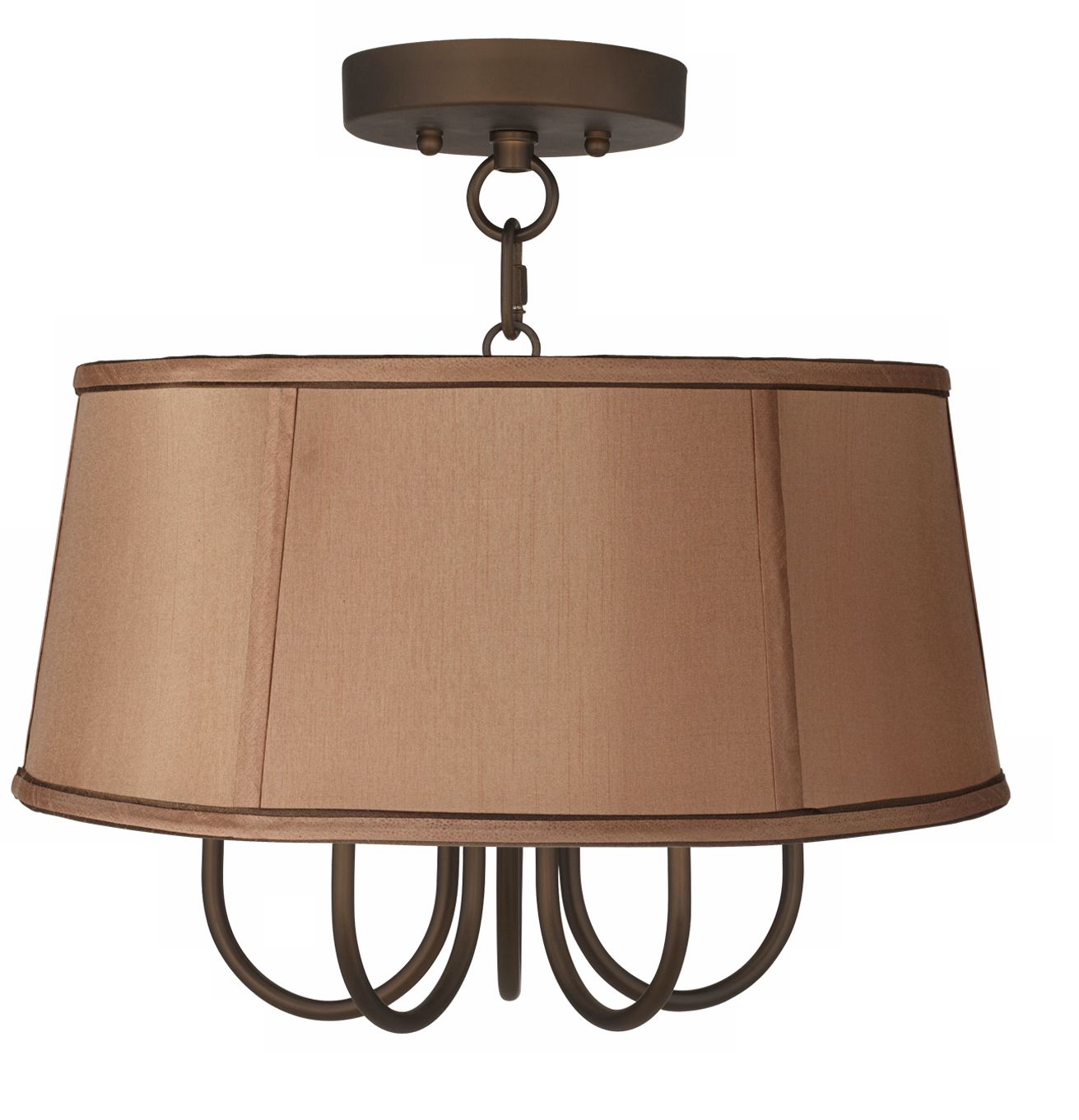 Wynwood 16" Wide Ceiling Light with Biscuit Brown Shade