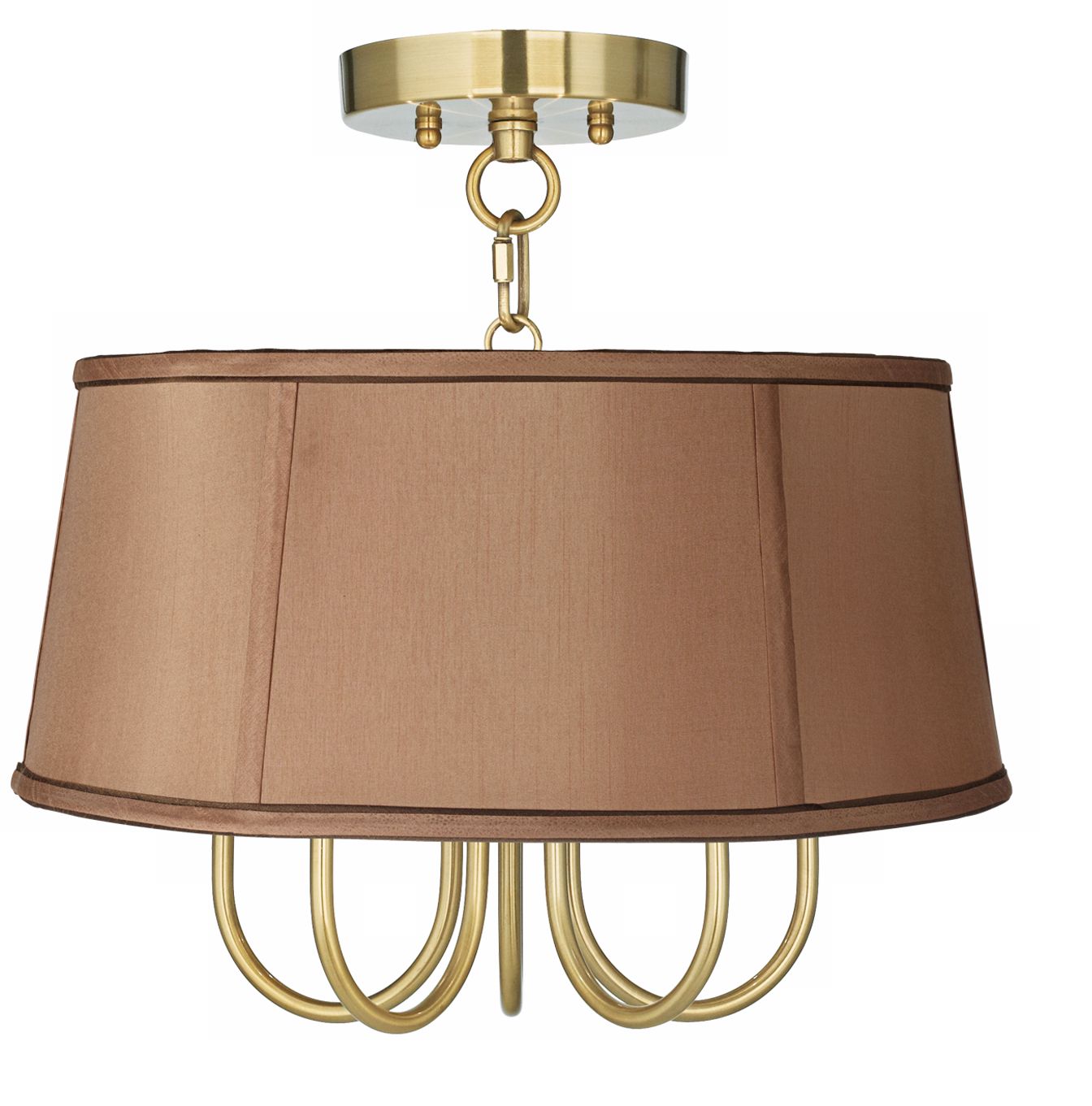 Wynwood Gold 16" Wide Biscuit Brown Ceiling Light