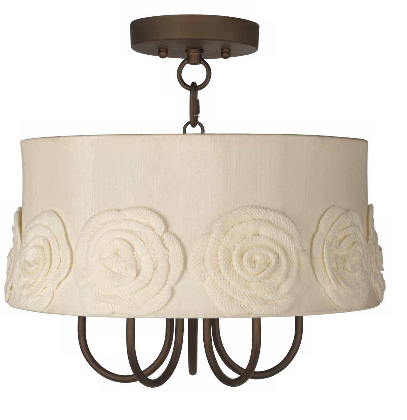Wynwood 16" Wide Ceiling Light with Crochet Flower Shade
