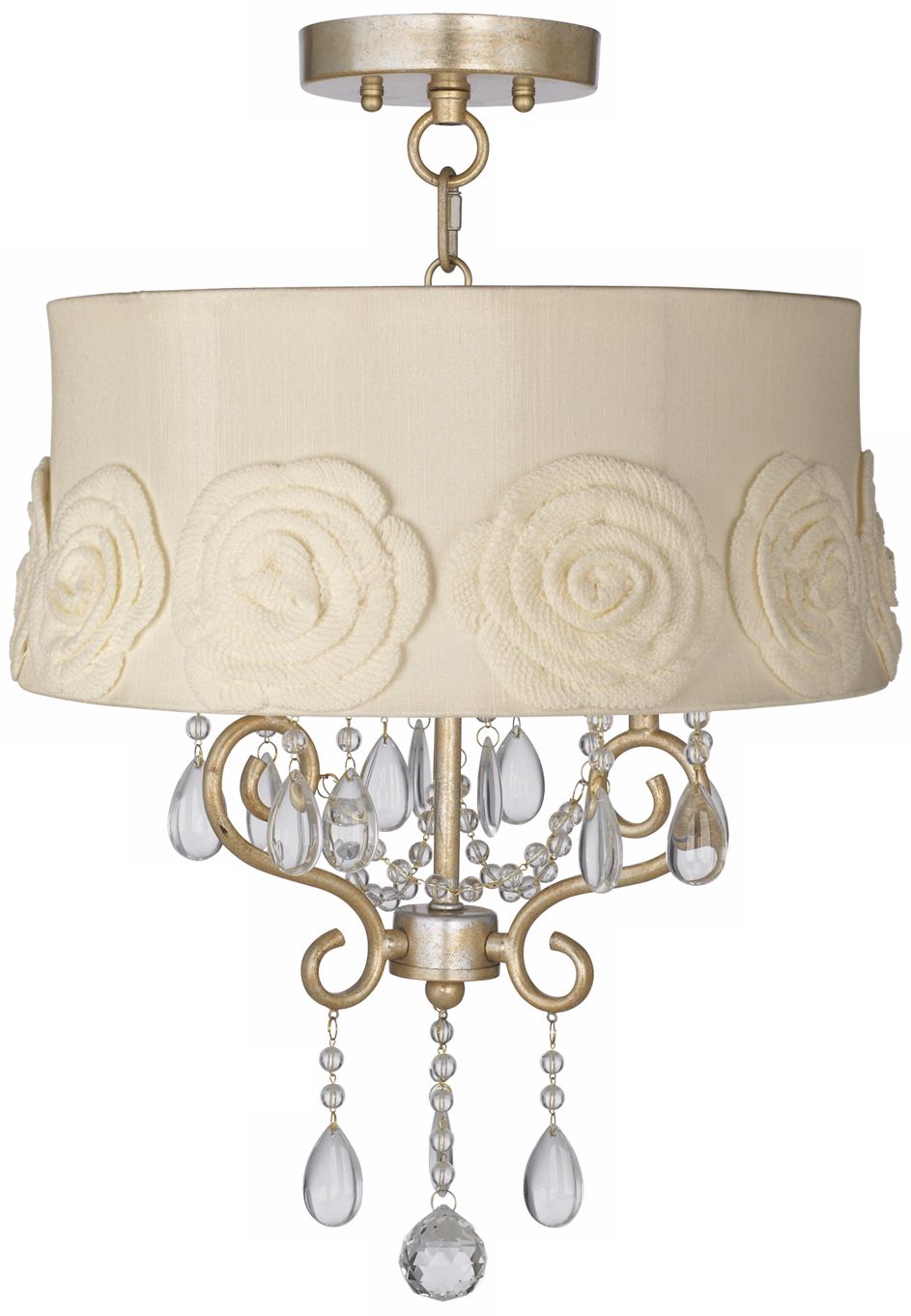 Conti 16" Wide Ceiling Light with Leon Floral Shade