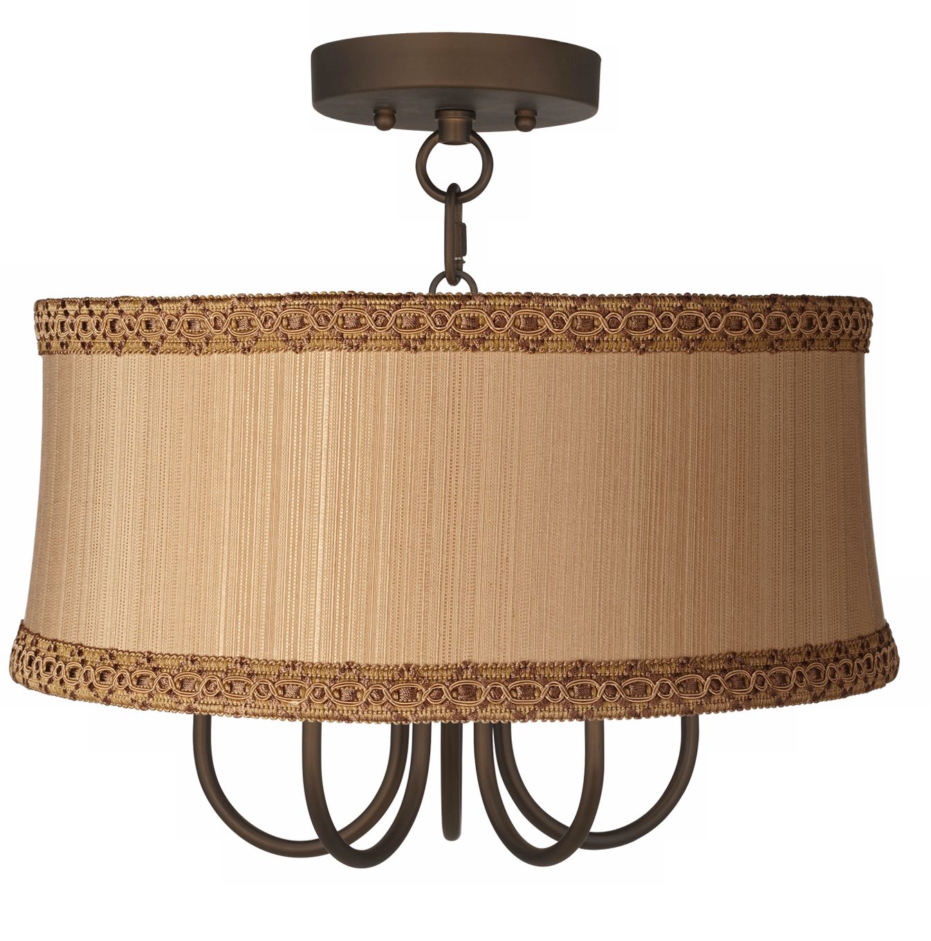 Wynwood 17" Wide Ceiling Light with Zurich Taupe Shade