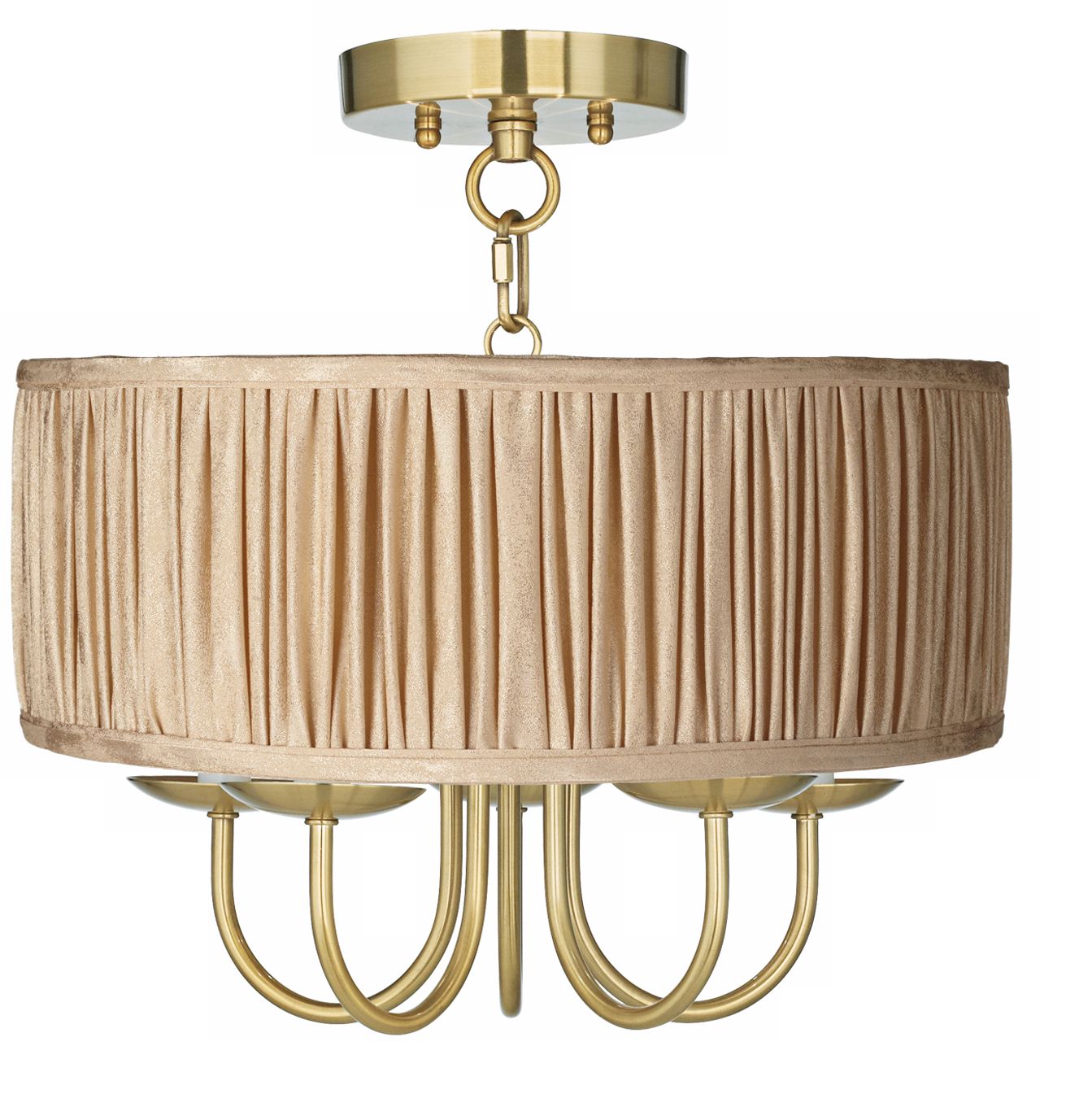 Wynwood Gold 16" Wide Carlton Pleat Ceiling Light