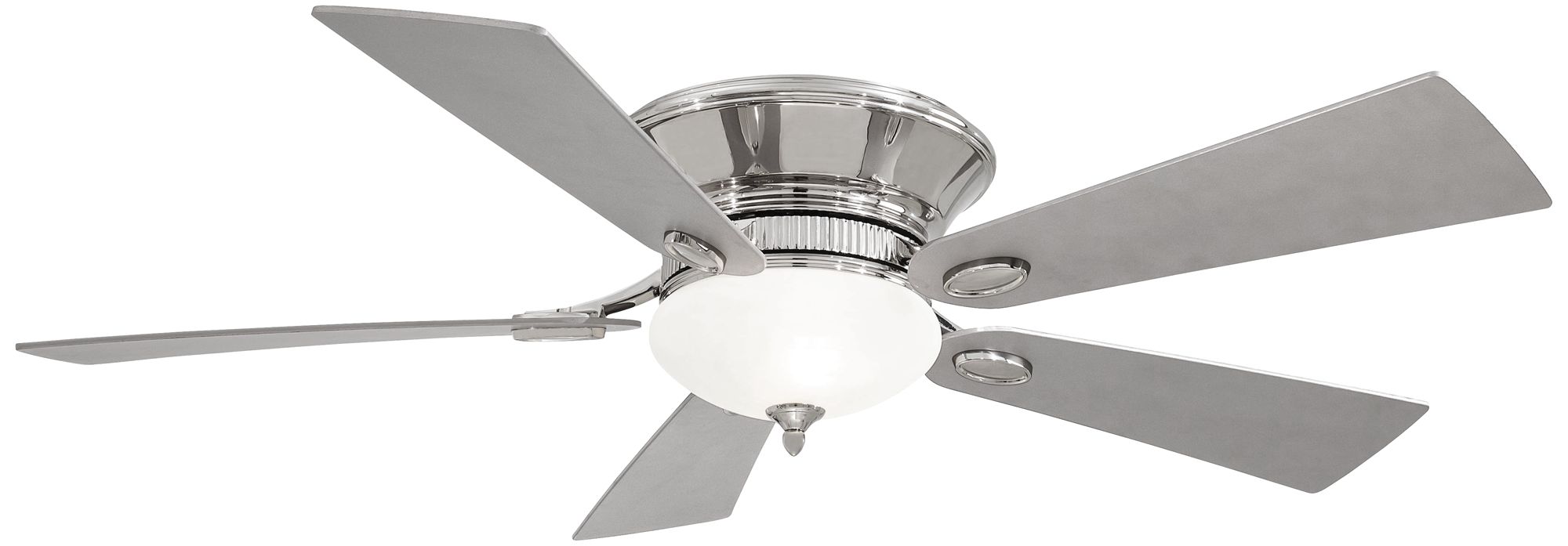 52" Minka Delano II Polished Nickel Hugger Ceiling Fan