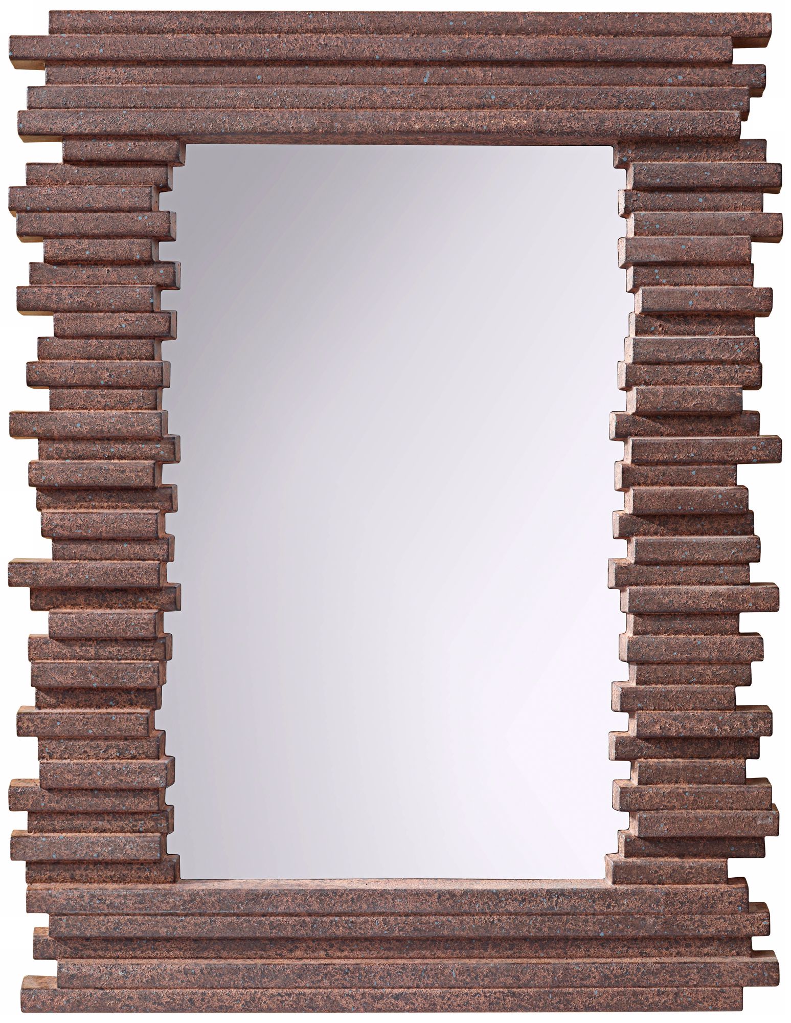 Murray Feiss Stacked 39 1/2" High Gray Rock Wall Mirror