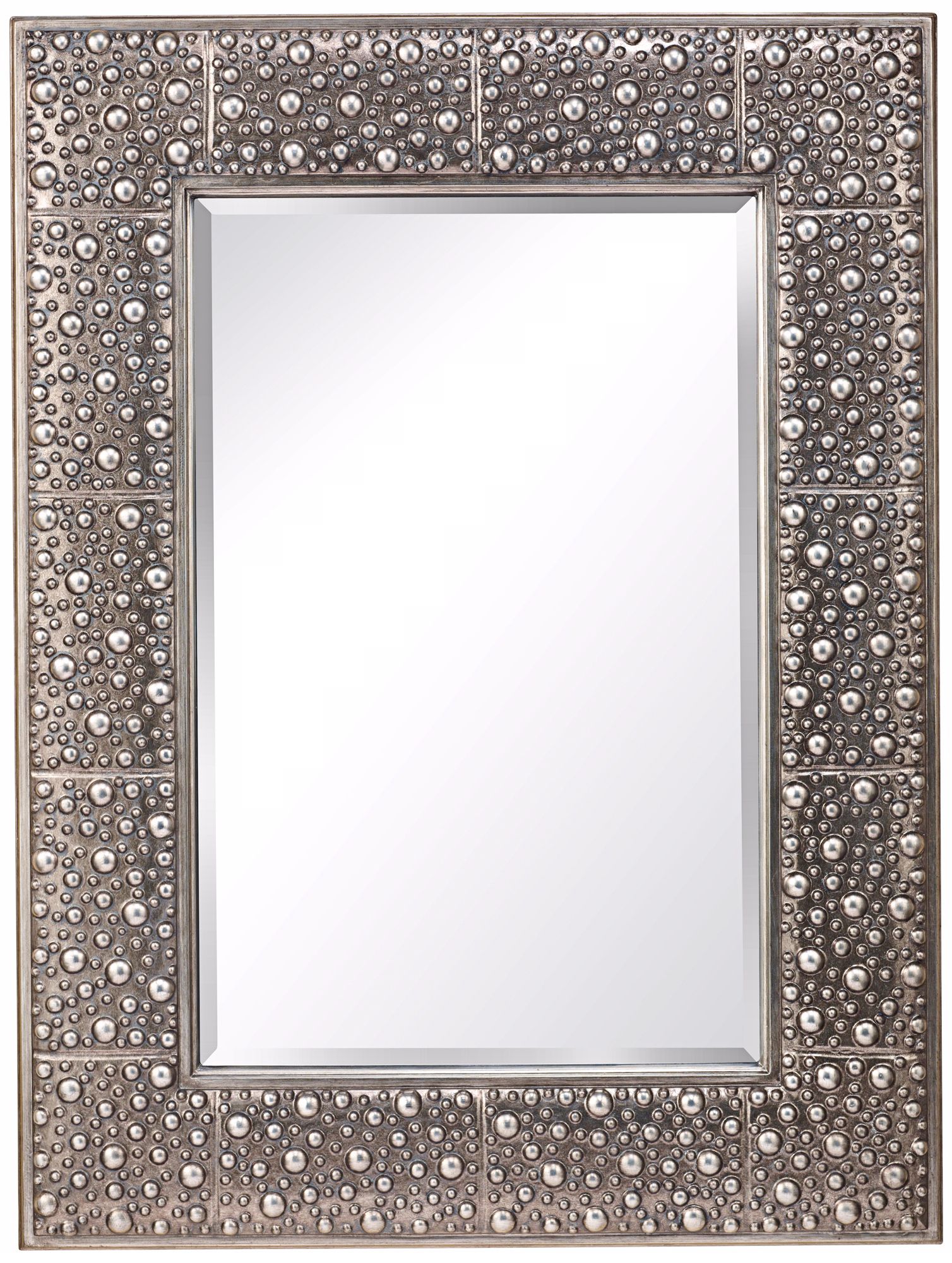 Murray Feiss Danby 40" High Rustic Silver Wall Mirror