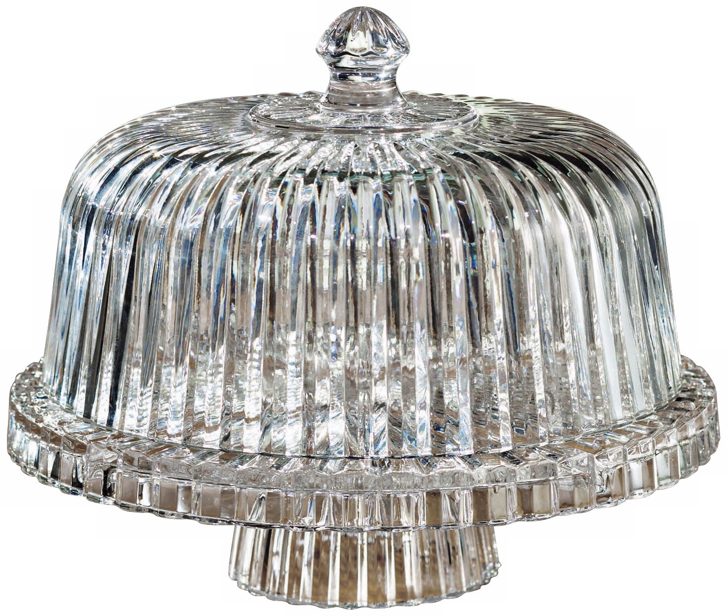 Alexandria Collection Crystal Cake Plate with Dome