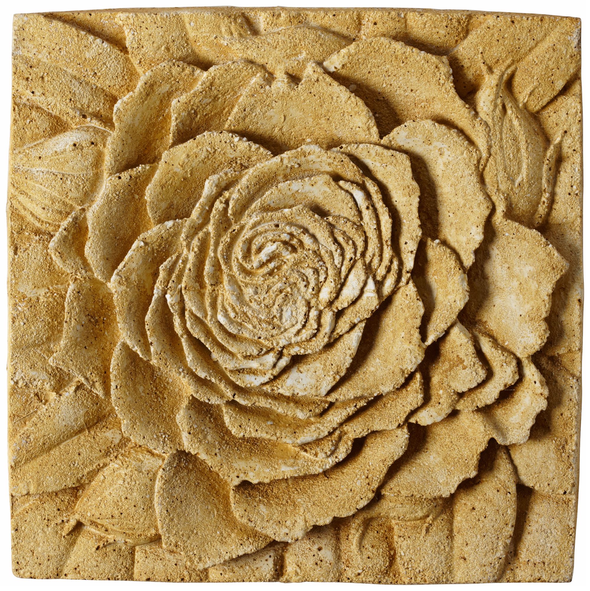 Rose 13 1/2" Square Pompeii Outdoor Wall Plaque