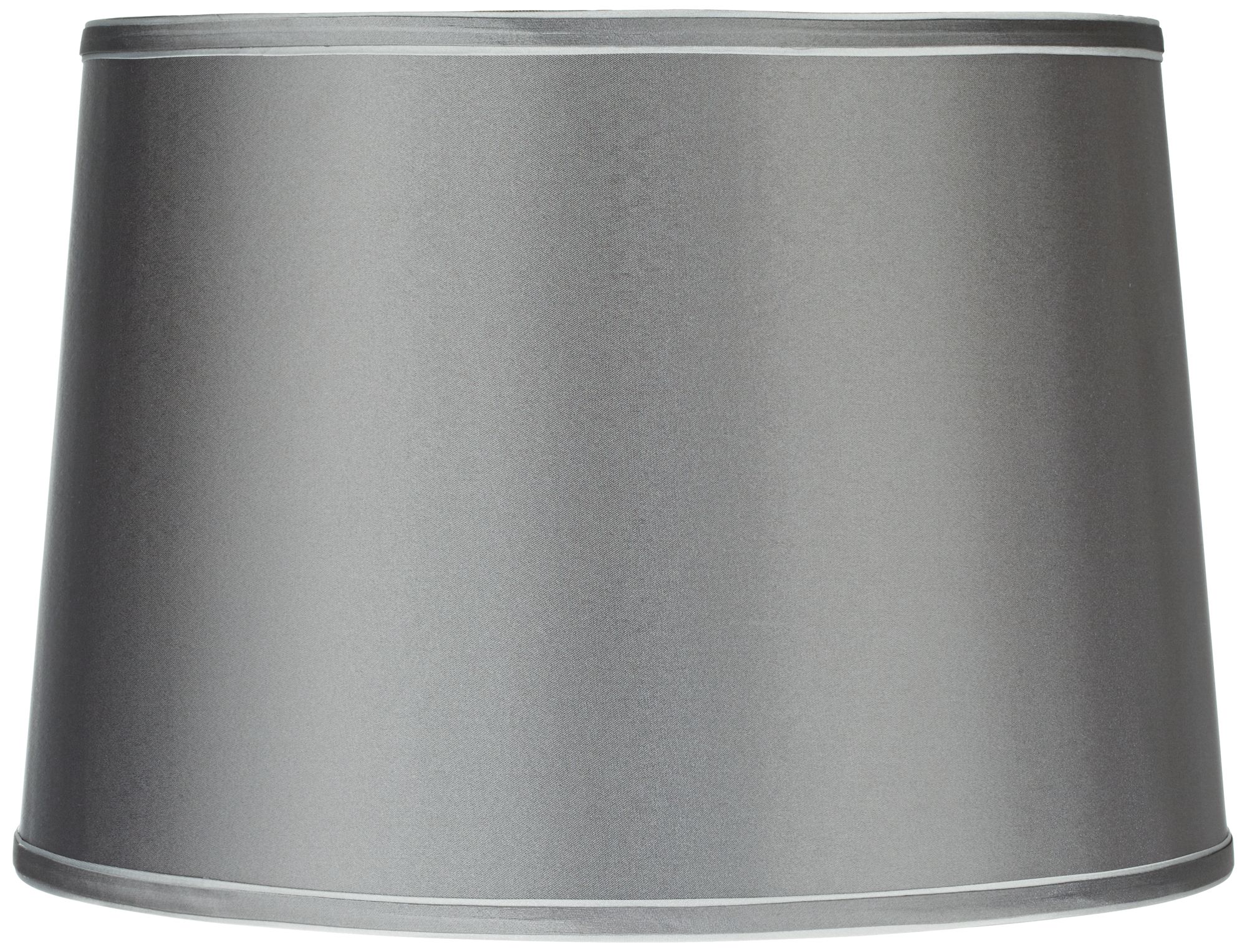 Sydnee Satin Charcoal Gray Drum Lamp Shade 14x16x11 (Spider)