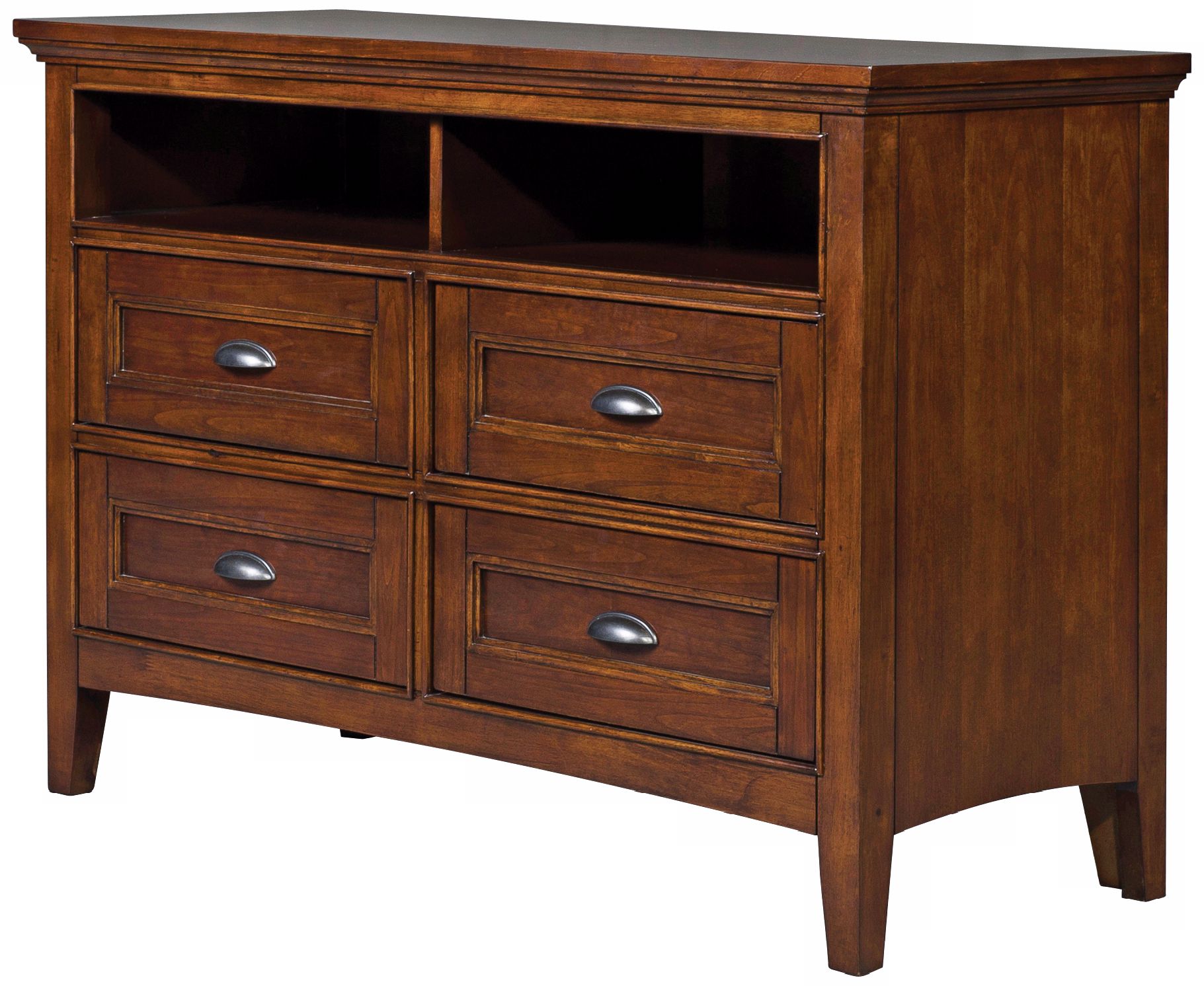 Riley 4-Drawer Cherry Media Chest