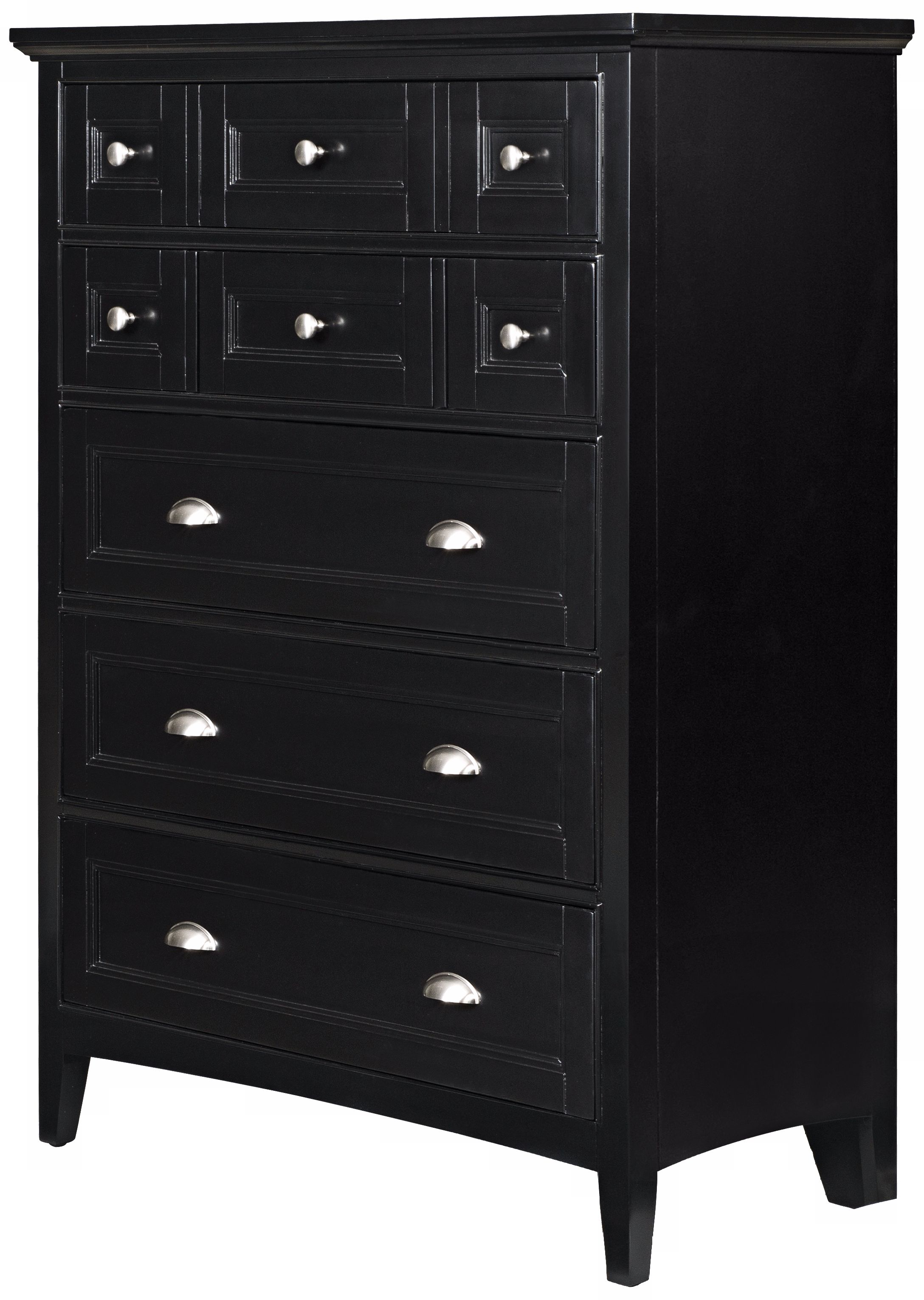 Bennett 5-Drawer Black Chest
