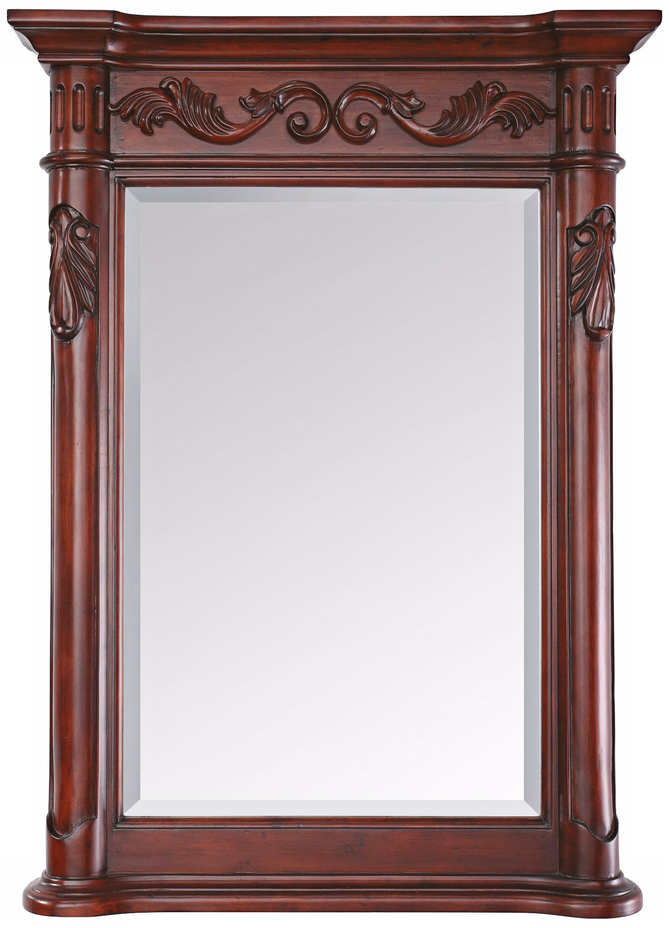 Provence 34" High Antique Cherry Wall Mirror