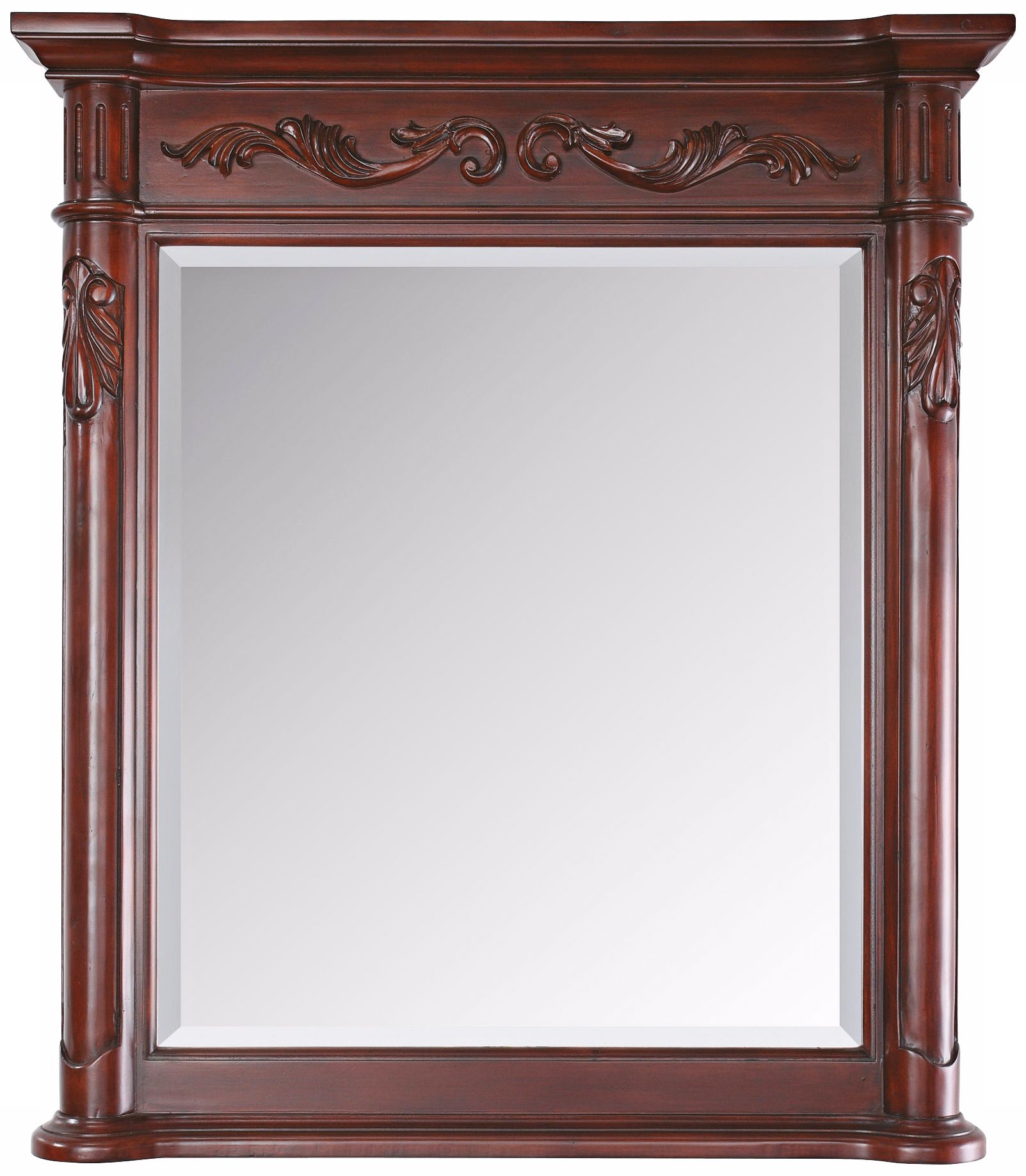 Provence 40" High Antique Cherry Wall Mirror