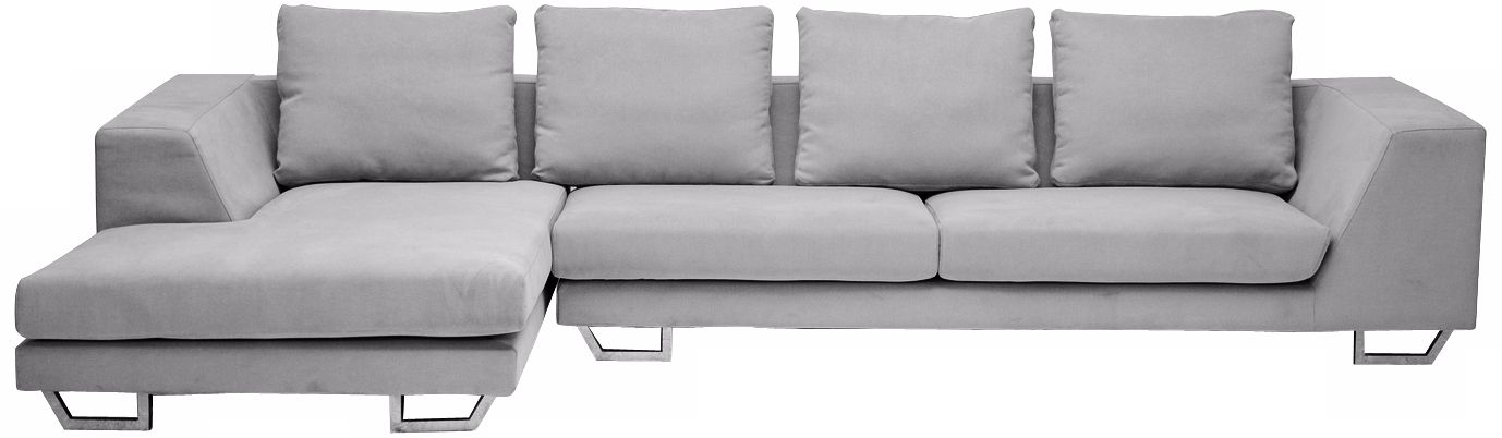 Gray 2-Piece Sectional Sofa