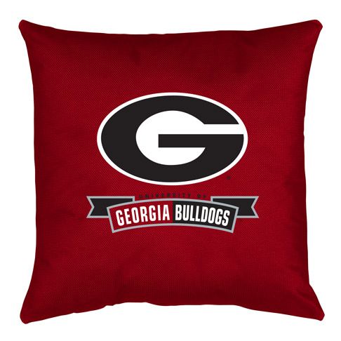 NCAA Georgia Bulldogs Locker Room Throw Pillow
